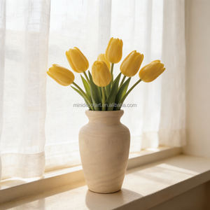 고품질 수제 원형 나무 꽃병, 모던 디자인, 친환경, 지름 7.28인치, 가정 및 식탁용 - Product Image 6