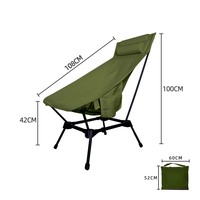 Chaise pliante de camping portable Rouser, chaise pliante légère et confortable pour le camping en plein air, la randonnée et les pique-niques