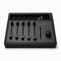 Console de mixage compacte Bluetooth USB 5 canaux pour diffusion en direct, podcast, studio à domicile et scène