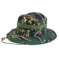 Chapeau Boonie camouflage tactique respirant avec œillets et cordon, unisexe, toutes saisons