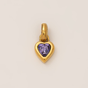 Pendentif en acier titane en forme de cœur avec douze pierres de naissance, accessoires de cadeau familial personnalisables avec nom et lettre - Product Image 4
