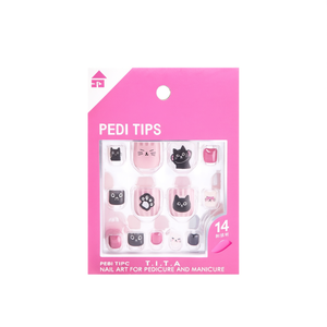 T.I.T.A Pedi Tips 14 piezas de decoración de uñas con diseño de gato para pedicura y manicura - Product Image 2