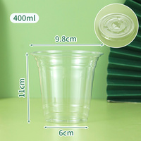 Gobelets en plastique PET à paroi simple de 12-24 oz avec couvercles de 90 mm, personnalisables avec logo, pour café glacé, bubble tea, glace pilée et boissons dessert