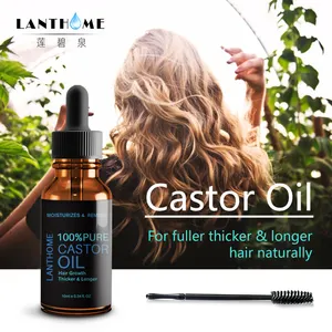 Natural Castor Oil Hair Essential Oil Eyelashes Eyebrow Growth Prevent Skin Aging Castor Organic Serum Hair Fast Growth Liquid