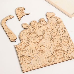 Puzzle de pièces irrégulières stimulant, créatures marines, animaux de la forêt, découpe au laser, puzzles en bois uniques - Product Image 2
