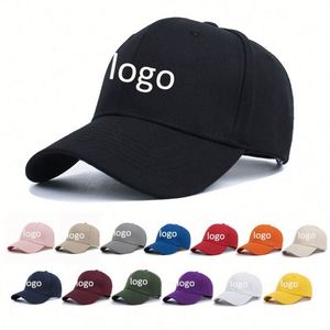 Casquettes de baseball vierges à 6 panneaux avec logo brodé personnalisé, haute qualité, ajustables, 100% coton - Product Image 1