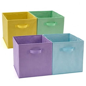 선반 옷장을 위한 13 인치 Foldable 비 길쌈된 직물 저장 상자 - Product Image 1