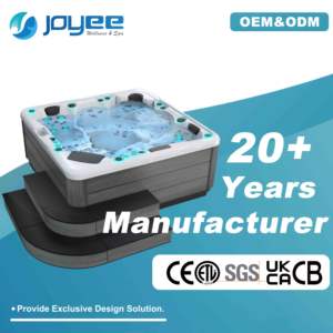 Joyee อ่างอาบน้ำร้อนสปาบัดกลางแจ้งคุณภาพระดับพรีเมียม5คนเทรนด์ใหม่เครื่องพ่นนวดด้วยพลังน้ำสำหรับสปาซัพพลายเออร์อ่างน้ำร้อนที่ทันสมัยพร้อมน้ำตก - Product Image 1