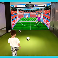Mur de projection interactif de réalité virtuelle pour l'entraînement sportif numérique en salle : tennis, football, soccer, sports de compétition