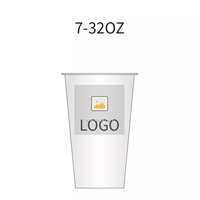 Couvercles de gobelets en plastique jetables 16oz 24oz 32oz personnalisés gobelets transparents pour boissons froides BTO avec logo pour le thé