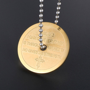 Colgante de fitness con forma de escudo, collar de levantamiento de pesas de acero inoxidable, regalo para hombre SP587 - Product Image 2