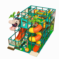 Parc d'attractions intérieur personnalisé en PVC sur le thème du zoo Baihe, aire de jeux souple pour enfants avec éléments d'escalade, grande capacité, 3-15 ans, certifié CE