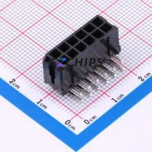 BX-MX3.0-2-6PWZ Wire-to-Board Pin Header Bent Lead Through Hole,P=3mm Connector 2x6P 3mm Right Angle Insert Micro-Fit (MX 3.0) - Product Image 1