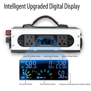 Convertisseur de courant à onde sinusoïdale pure MYAMi 3000W, 12V 24V 48V 60V DC vers AC 220V 50Hz/60Hz, écran LCD, double sortie pour camping-car/maison/camping - Product Image 4