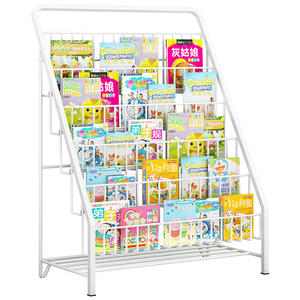 מותאם אישית מתכת 5 tier אחסון חוט ברזל מתלה אחסון מתלה ילדי של מגזין ספר אחסון מדף כוננית - Product Image 2