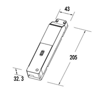 Standard LED wiederauf ladbare Not licht Down light 3W Rund licht Not beleuchtung Ausgangs schild Australien Neuseeland