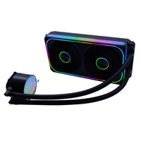 Ventilateur de refroidissement CPU AIO Manmu Black 120mm RGB DC12V 4 broches PWM à roulement fluide, faible bruit, dissipateur thermique en plastique pour boîtier d'ordinateur de jeu