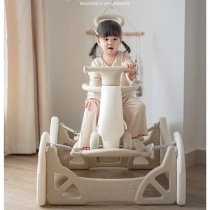 Cheval à bascule miniature 3 en 1 sans moteur pour enfants, jouet à roulettes en plastique, animaux, sauteur et rebondisseur inspiré des dessins animés, chaise pour enfants - Product Image 2