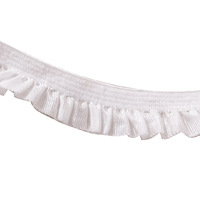 Bandes élastiques blanches en nylon en forme de champignon classiques de 10/15 mm pour bandeaux, foulards, bracelets et garnitures décoratives