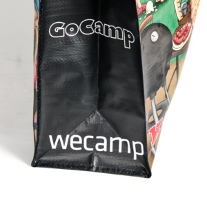 Quá khổ gấp PP dệt tái sử dụng tái chế Túi tote tùy chỉnh mô hình hoạt hình không dệt xử lý tùy chỉnh màu sắc logo cho - Product Image 3