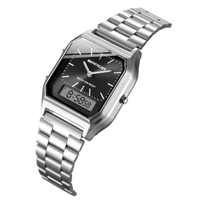 Nuevo <span class=keywords><strong>Reloj</strong></span> Sanda 747 para Hombre, <span class=keywords><strong>Reloj</strong></span> <span class=keywords><strong>de</strong></span> <span class=keywords><strong>Pulsera</strong></span> Retro con Correa <span class=keywords><strong>de</strong></span> Acero Inoxidable y Pantalla <span class=keywords><strong>Digital</strong></span>, Erkek Kol Saati, Zegarek Damski, Relogio - Product Image 4