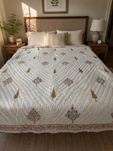 Top Selling Hand Block Print Cotton <b>Quilt</b> Jaipuri Razai <b>Bedding</b> Reversible Boho Home Decor Great Price - Product Image 1