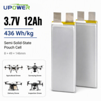 Sel Baterai Pouch NMC ULi 436Wh/kg 3.7V 12Ah 2C Pengosongan Kontinu Densitas Energi Tinggi untuk UAV Drone Robotika