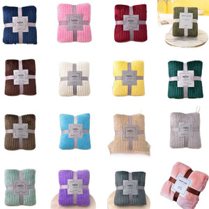 DDP, el más nuevo diseño, manta polar, rayas estampadas, Jacquard, Otoño, mantas decorativas para cama, sofá, manta a rayas de franela - Product Image 3