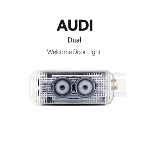 Lumière de bienvenue <span class=keywords><strong>Audi</strong></span> A6L A4L A7 S6 RS6 RS4 TTS <span class=keywords><strong>TT</strong></span> <span class=keywords><strong>RS</strong></span> Q2 Q3 Q5 Q7 R8 Icône de porte de voiture Double lentille Nouvelle lampe de porte - Product Image 3
