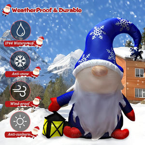 Gnomo inflable navideño de 6 pies con linterna, decoración inflable para jardín, patio, hogar, fiestas y días festivos. - Product Image 6
