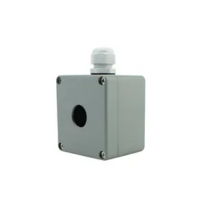 Alta qualidade 1 2 3 4 furos ip65 à prova d&#39; água de metal de alumínio caixa de botão de pressão com prensa cabo