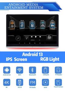 4K HD 14 "IPS Android đài phát thanh với BT 5.0 không dây mirrorlink FM truyền video ra xe TV tựa đầu màn hình cho xe ghế sau - Product Image 3