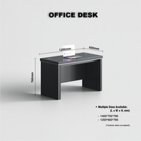 Table de bureau avec une surface de travail spacieuse et deux passe-câbles pour le bureau et les réunions