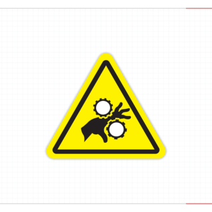 Warning Moving <b>Machinery</b> Safety Sign Crush and <b>Cut</b> Hazard Industrial Equipment Caution Sticker - Product Image 4