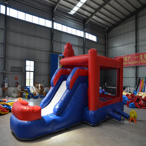 Cavalier de château gonflable de maison de rebond de lune d'intérieur de qualité commerciale avec le mini videur gonflable utilisé de toboggan aquatique - Product Image 6