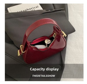 <span class=keywords><strong>Sac</strong></span> à main de luxe français de niche, mini <span class=keywords><strong>sac</strong></span> pour femme en polyester, style étranger exquis, fermeture éclair demi-lune, tendance - Product Image 6