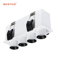 7W Cob Spotlight LED Lumière Linéaire 36V Downlight Module d'Éblouissement Réglable Wall Washer Encastré Triml Moderne Aluminium