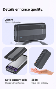 <span class=keywords><strong>พา</strong></span><span class=keywords><strong>ว</strong></span><span class=keywords><strong>เวอร์</strong></span><span class=keywords><strong>แบงค์</strong></span>พกพา 20000mAh พอร์ต USB คู่ สำหรับชาร์จอุปกรณ์หลายเครื่องพร้อมกัน เหมาะสำหรับการเดินทางเพื่อธุรกิจ - Product Image 5