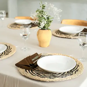 Napperon en osier artisanal, tapis de Table en jonc de mer naturel, tapis de Table tissé pour Table à manger, décor de maison et de Restaurant - Product Image 5