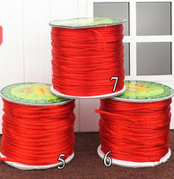 1.2mm 2mm 2.5mm cordon noeud chinois corée fil de soie fabrication de bijoux cordon en Polyester pour collier fabrication de bracelets
