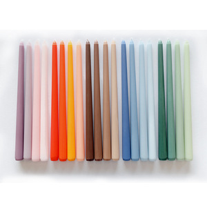 8 ensembles de bougies colorées à longue tige de style Morandi, ensemble de 4 pièces, pour mariages romantiques, banquets, anniversaires et événements occidentaux. - Product Image 1
