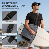 Sac de transport rembourré personnalisé pour planche de surf avec surface extérieure réfléchissante pour le transport sur la plage