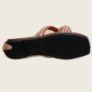 Sandalias de Moda para Mujer al <span class=keywords><strong>por</strong></span> Mayor, Diseño Moderno, Punta Abierta, Brillantes con Pedrería, Antideslizantes, Planas para Exteriores - Product Image 6