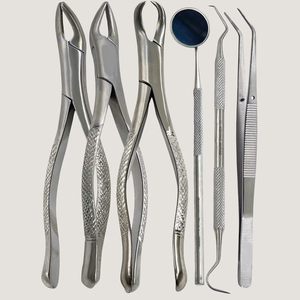 Heavy Duty Manual Dental Extracting Forceps Set 6Pcs Professional Extraction Kit German Stainless Steel #150 #151 #23 Apical - Product Image 1