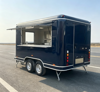 Aobote pour remorque alimentaire de style rétro avec cadre en aluminium, double essieu tandem, équipement de cuisine personnalisable, résistant à la rouille, facile à utiliser