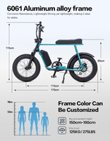 Vélo électrique Mario Legal 20 pouces avec moteur de moyeu Bafang 250W en bleu