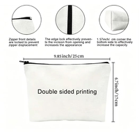 Pochette de maquillage et trousse de toilette unisexe en lin écologique de couleur personnalisée, grande trousse de toilette pour accessoires de voyage, cadeau pour les événements