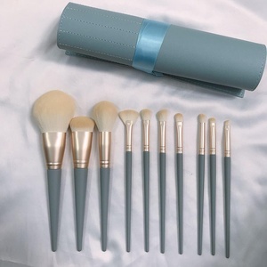 Juego <span class=keywords><strong>de</strong></span> 12 <span class=keywords><strong>Brochas</strong></span> <span class=keywords><strong>de</strong></span> Maquillaje <span class=keywords><strong>de</strong></span> Pelo Sintético Suave con Mango Azul, Venta al por Mayor, Marca Privada, Juego <span class=keywords><strong>de</strong></span> <span class=keywords><strong>Brochas</strong></span> <span class=keywords><strong>de</strong></span> Maquillaje con Logotipo Personalizado - Product Image 5