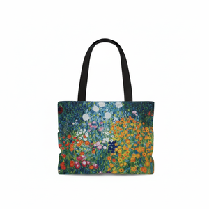 AU-01807 borsa Tote da donna Klimt Art Design "giardino di fiori" elegante borsa a tracolla in stile L - Product Image 1