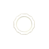 Nouvel ensemble de vaisselle de mariage en porcelaine fine, blanc et or, style classique, assiettes décoratives de luxe